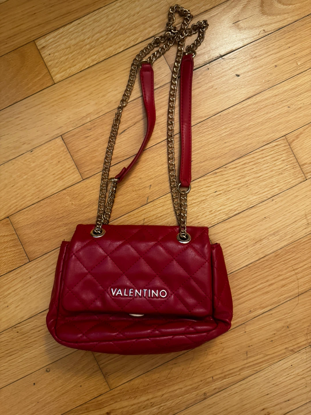 Valentino Red Quilted Shoulder Bag