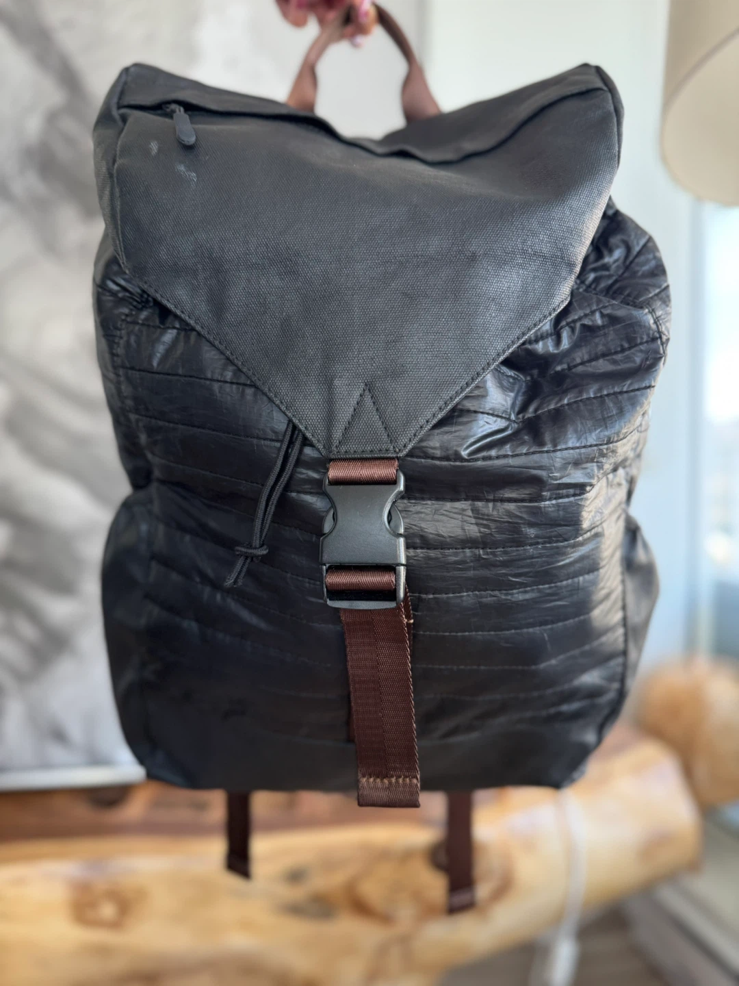 Black Quilted Backpack