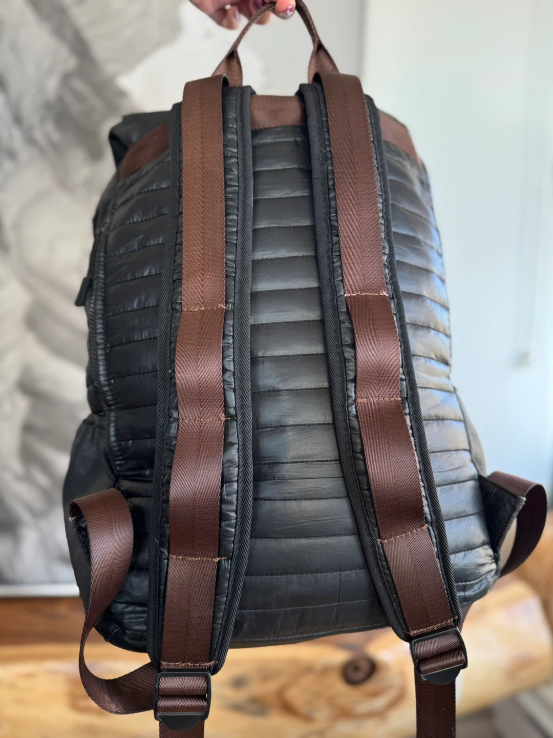 Black Quilted Backpack - photo 2