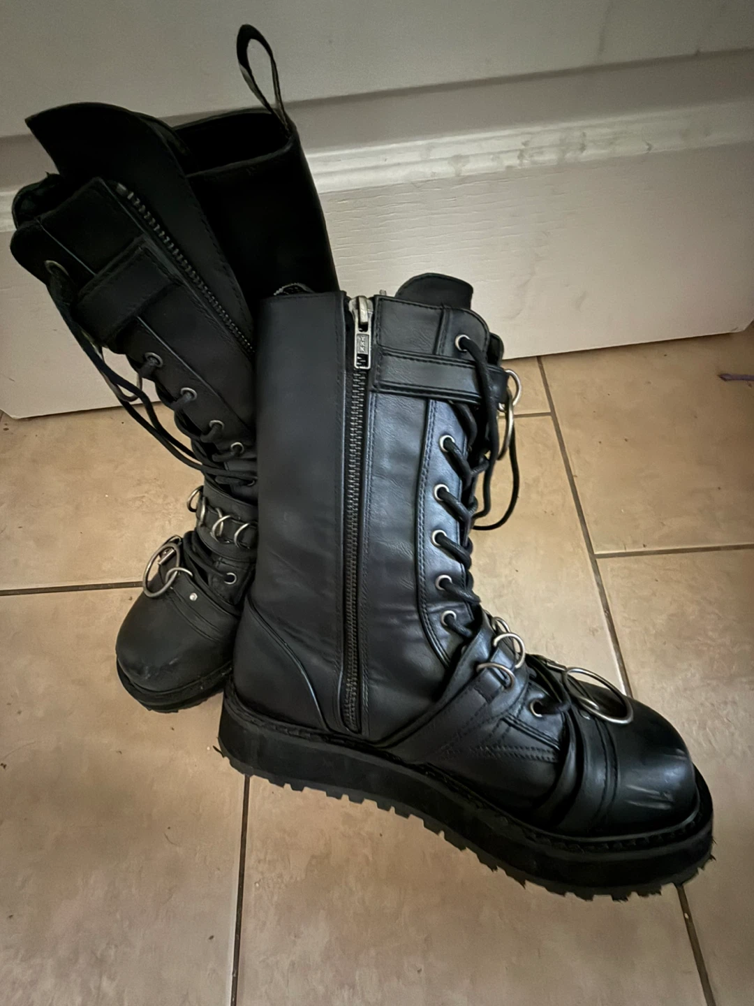 Demonia Valor 240 Black Boots - Men's Size 9 - photo 3