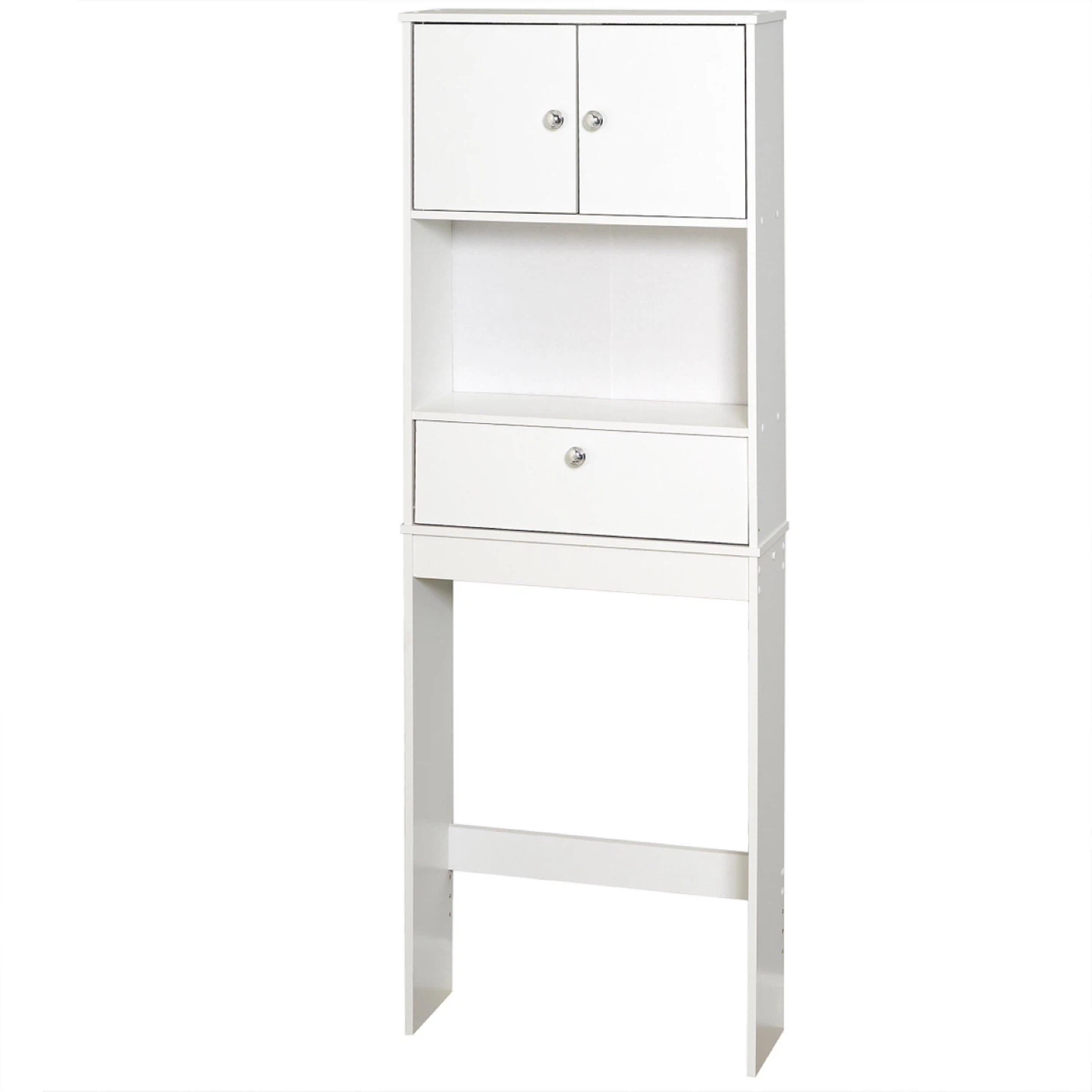 White Over-the-Toilet Bathroom Storage Cabinet - photo 2