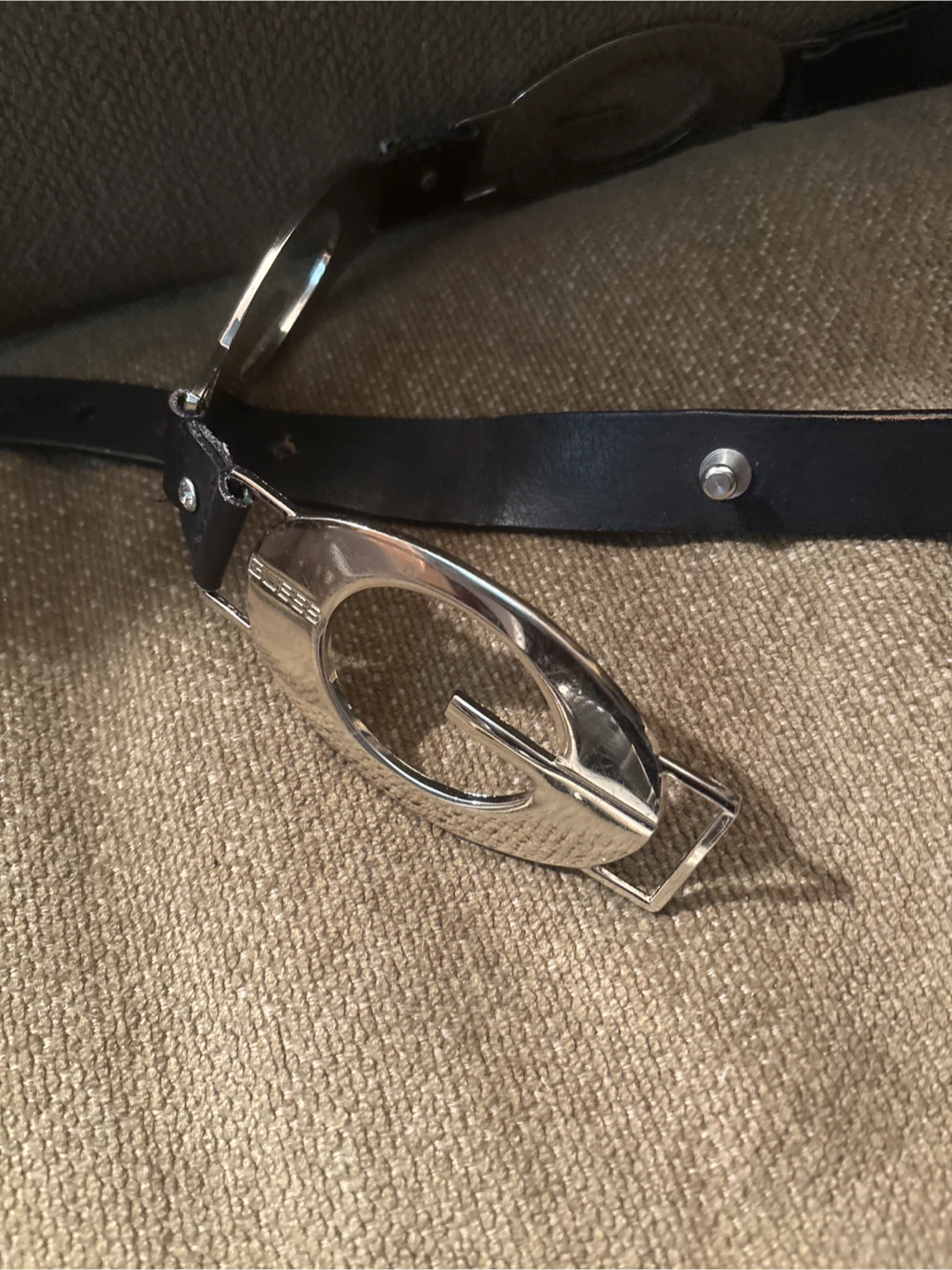 Guess Black Leather Belt - Size 27 - photo 3