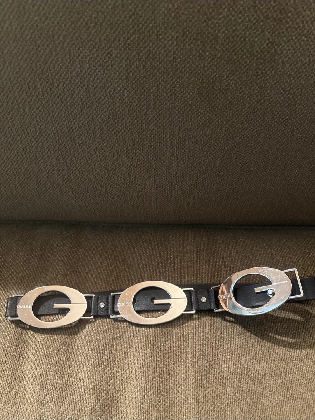 Guess Black Leather Belt - Size 27