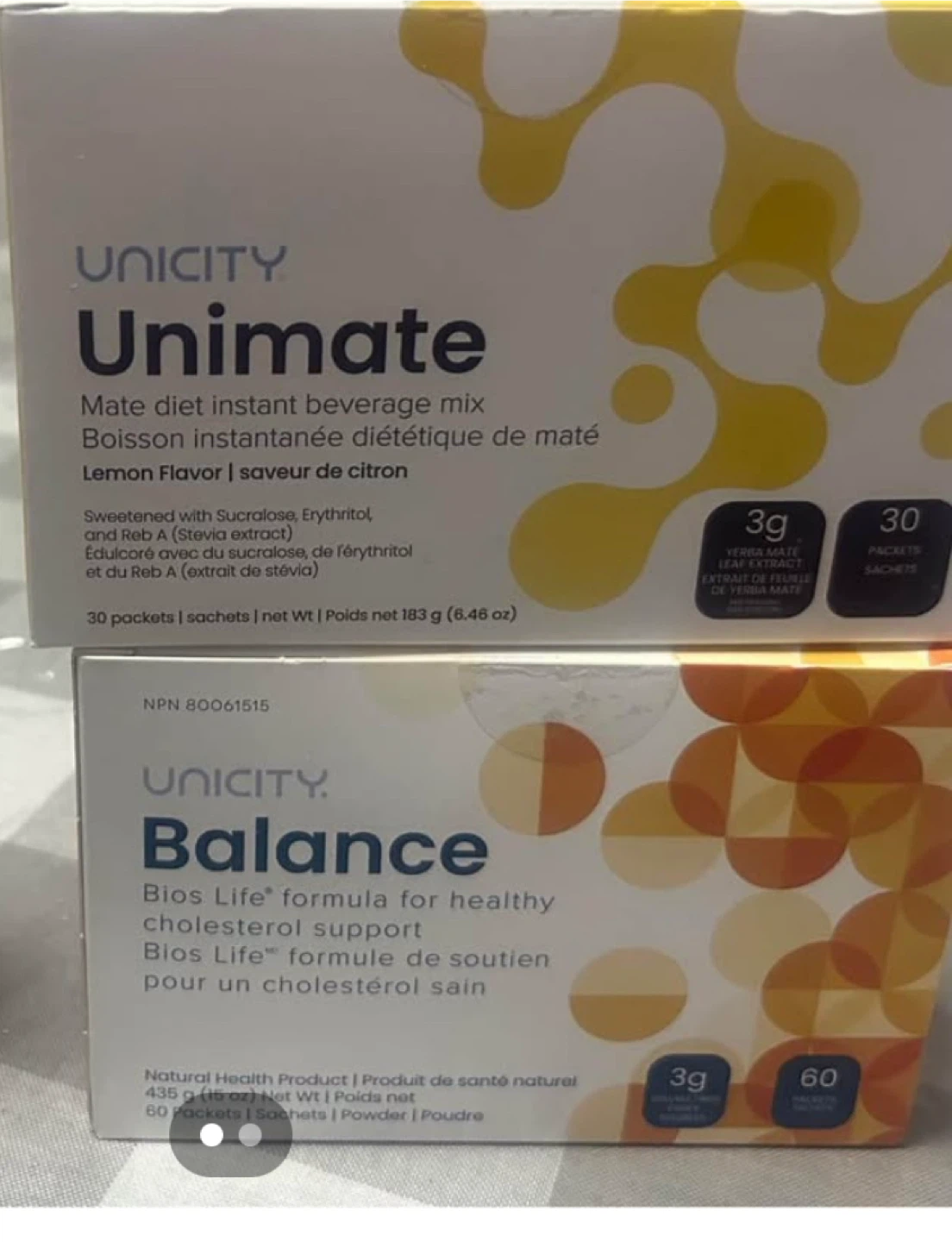 Unicity Unimate & Balance Supplements