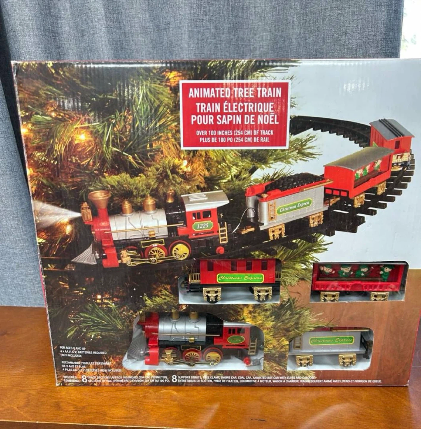 Animated Christmas Tree Train Set - Over 100 Inches