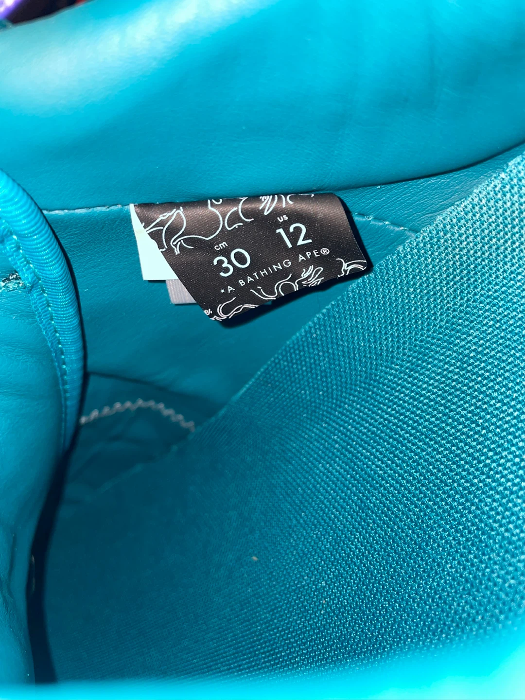 A Bathing Ape BAPE STA Teal US 12