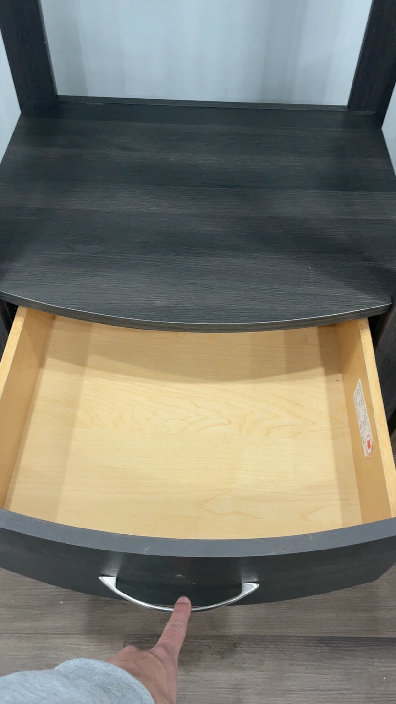 Grey Display Shelf with Glass Shelves - photo 2