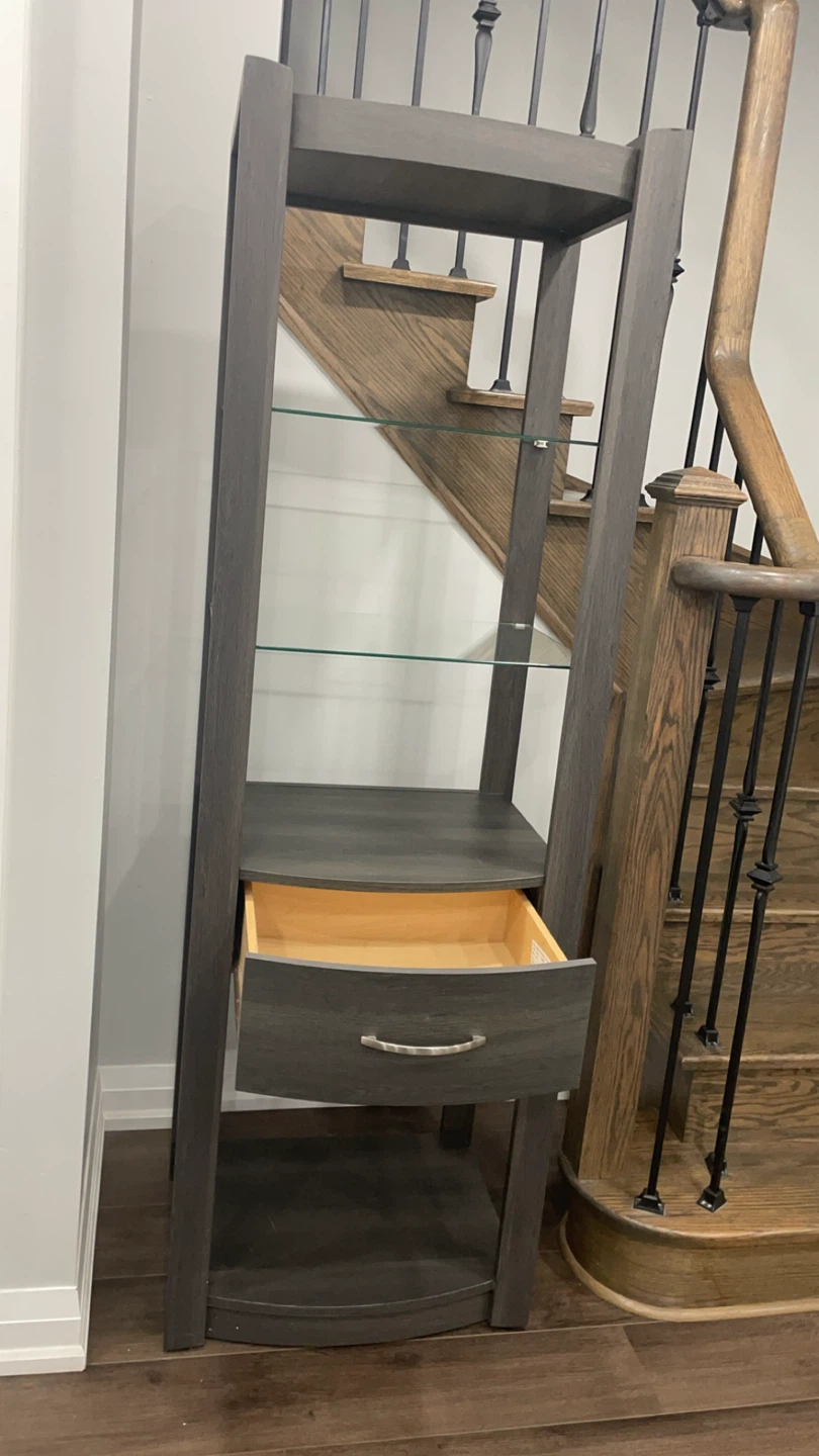 Grey Display Shelf with Glass Shelves - photo 4