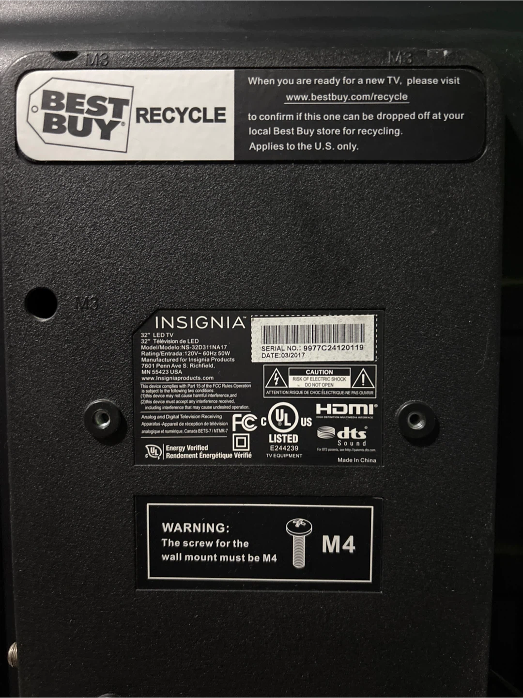 Insignia 32” TV with Remote - photo 2