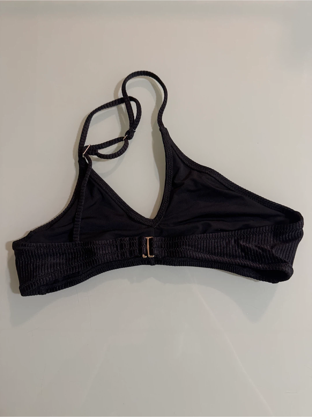 Aerie Shine Rib One Shoulder Bandeau Bikini Top - Small - photo 3