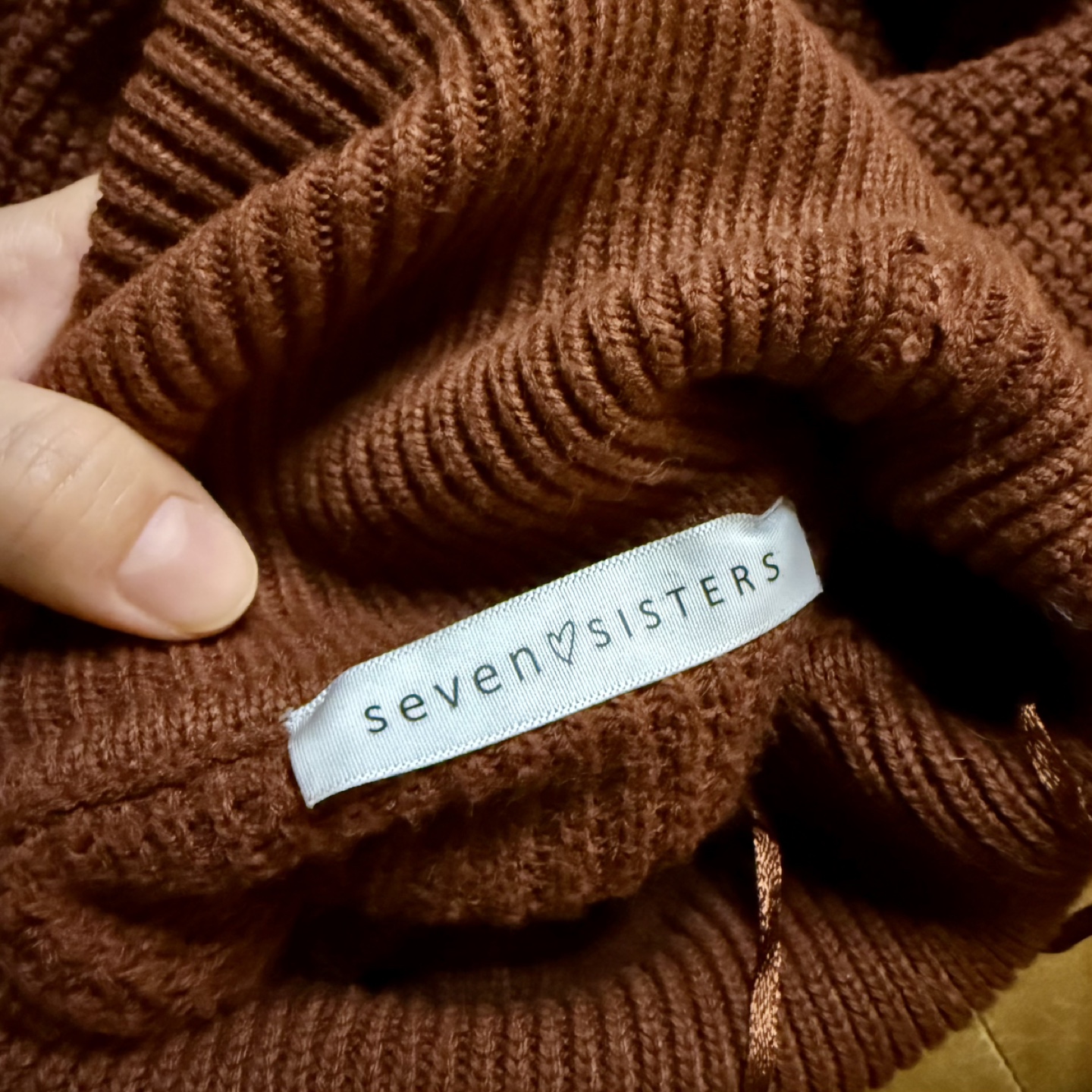 Seven Sisters Brown Turtleneck Sweater - Size S - photo 3