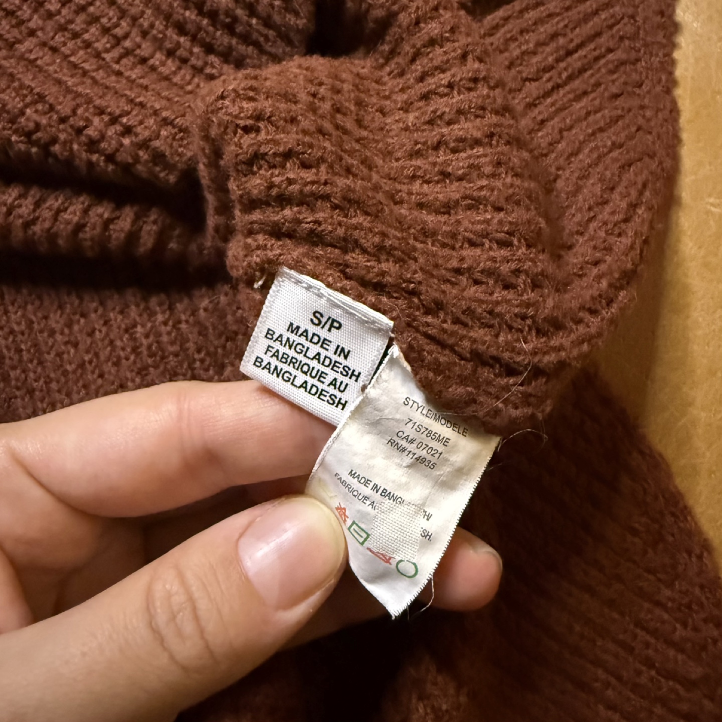 Seven Sisters Brown Turtleneck Sweater - Size S - photo 4