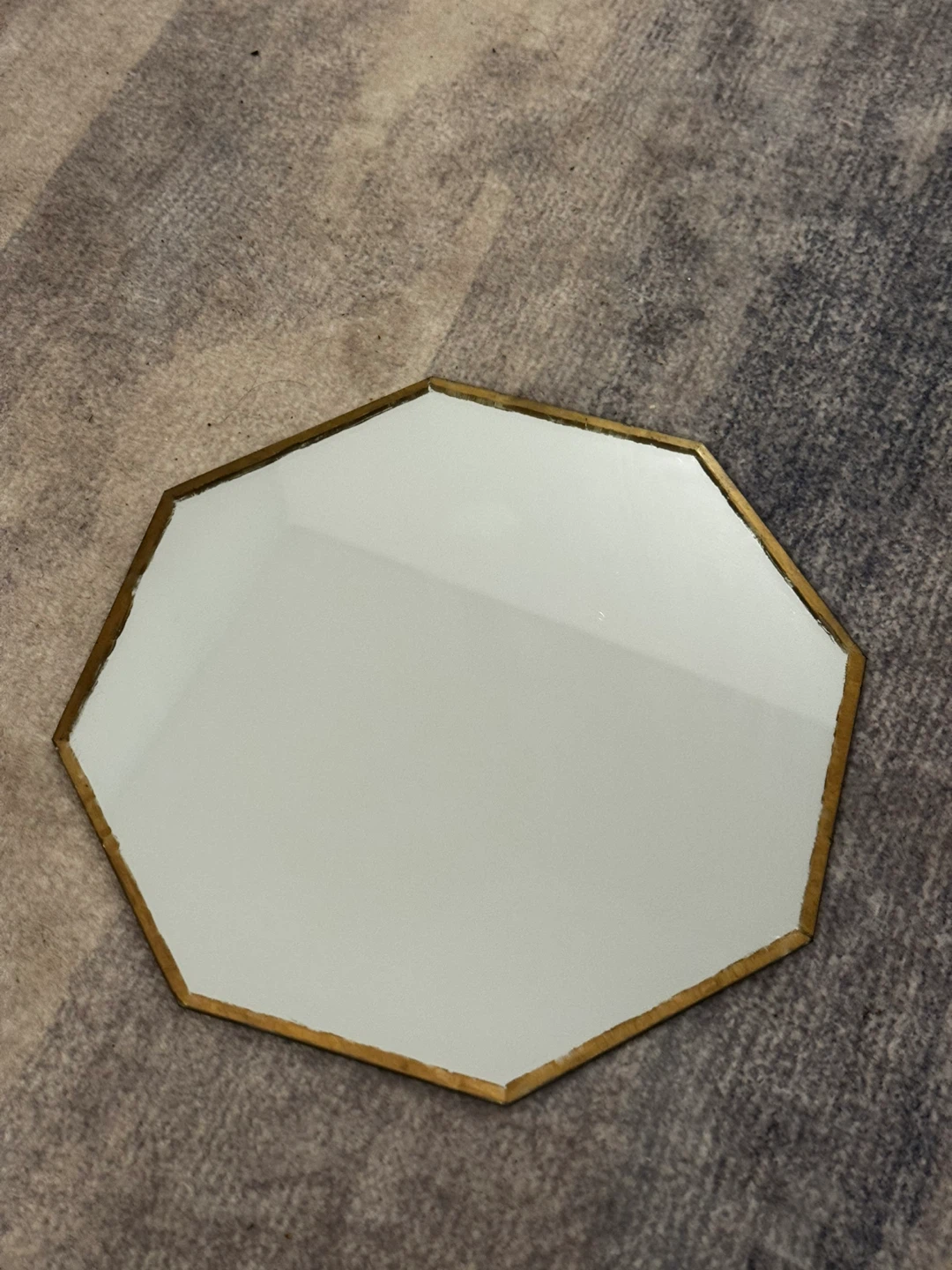 Octagon Mirror with Gold Trim
