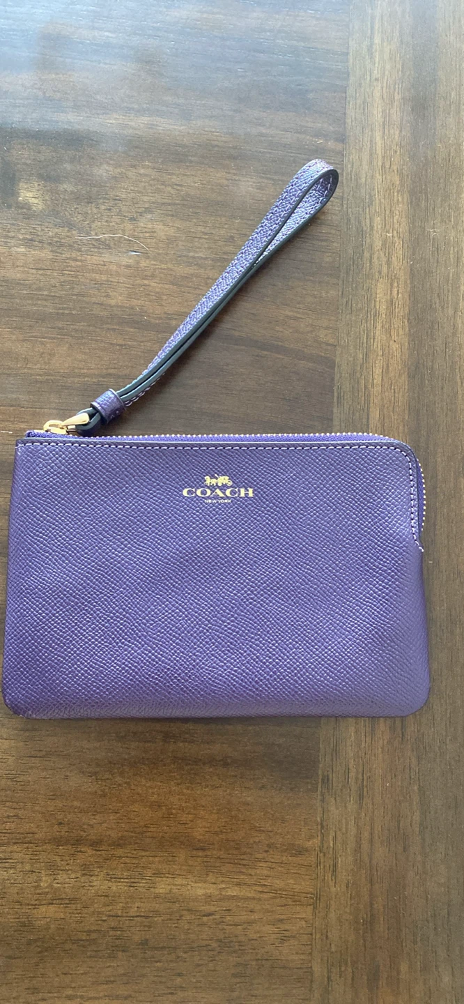 Coach Purple Wristlet