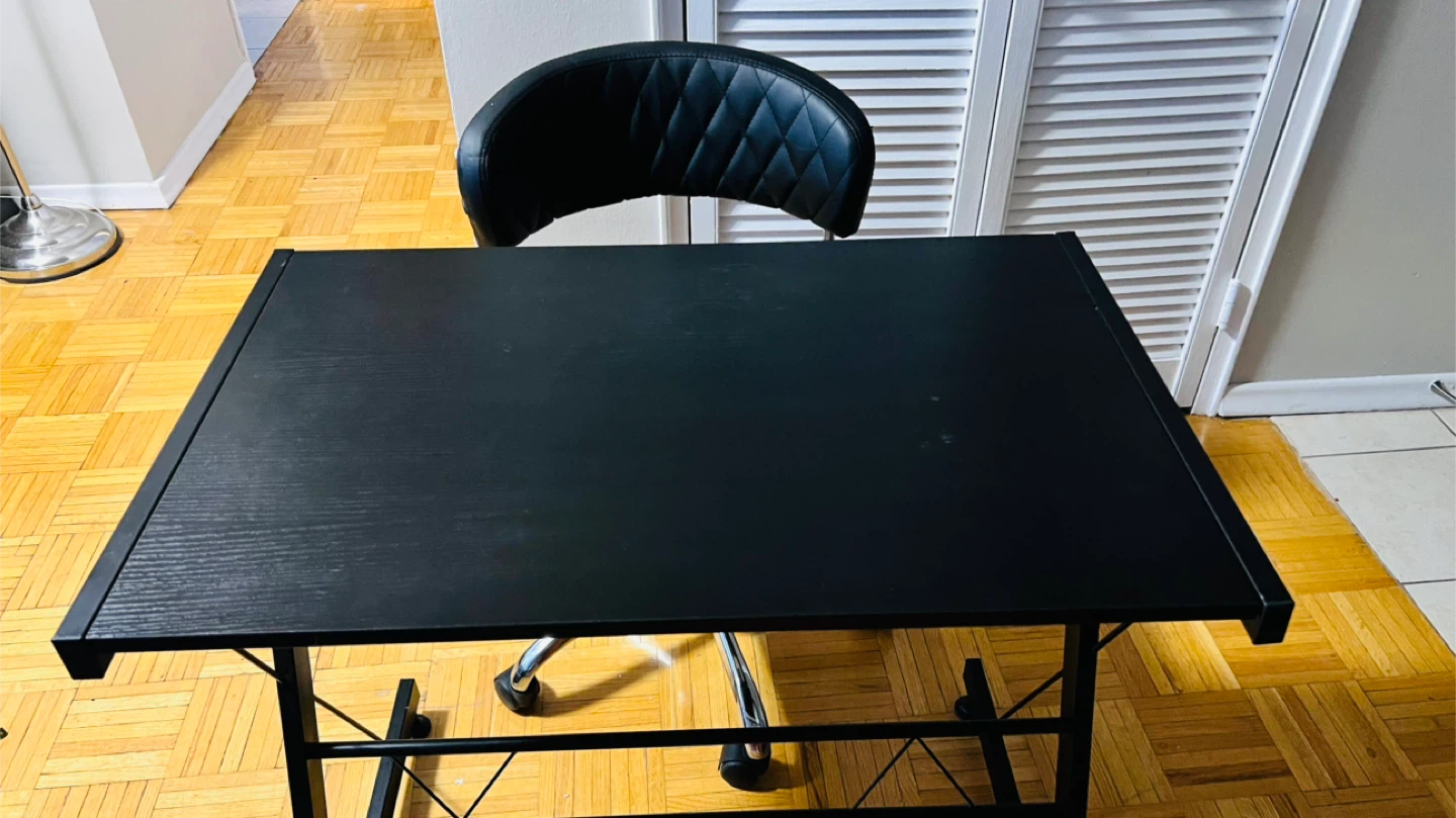 Black L-Shaped Desk - photo 3