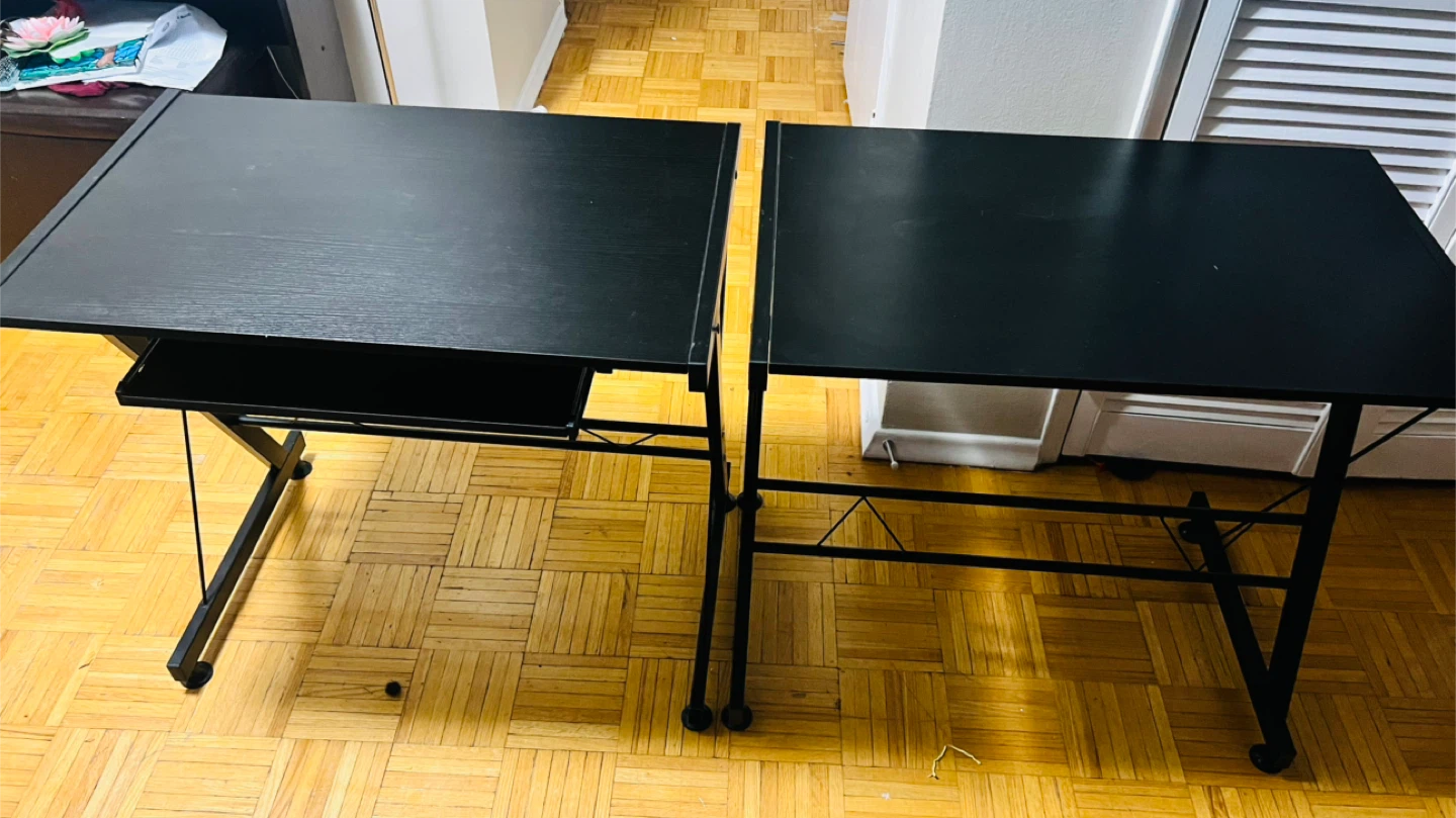 Black L-Shaped Desk