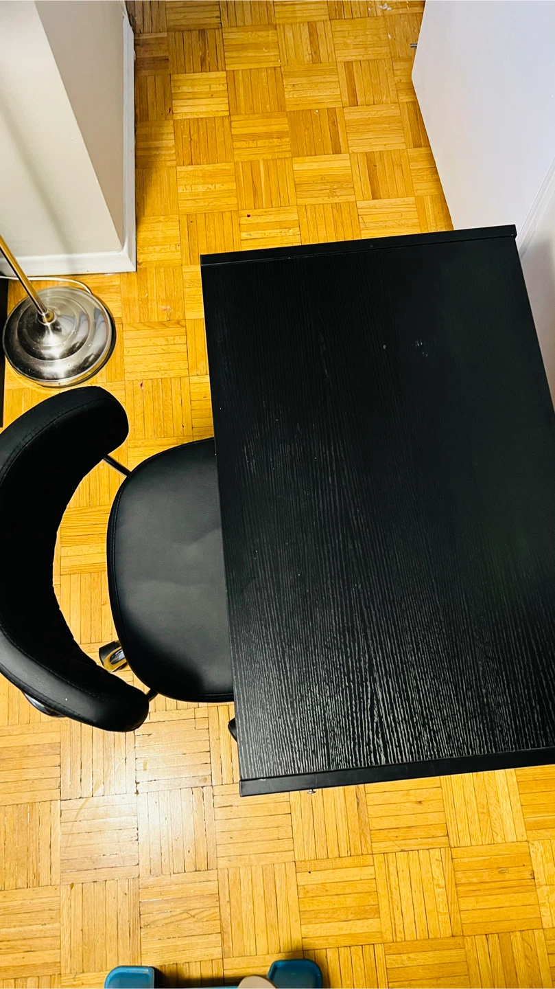 Black L-Shaped Desk - photo 4
