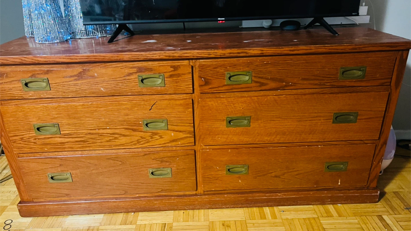 Wooden 6-Drawer Dresser