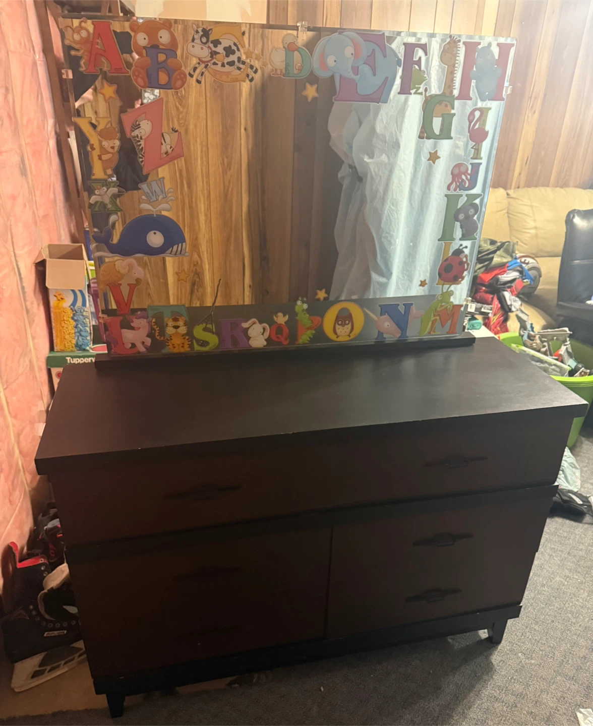 Brown Wooden Dresser