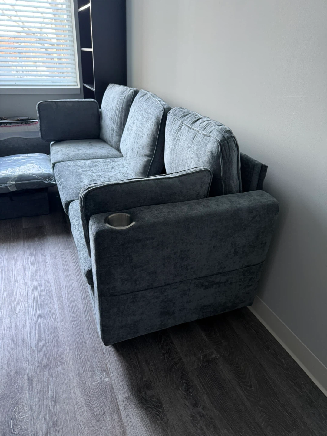 Gray Modular Sectional Sofa with Ottoman - photo 3