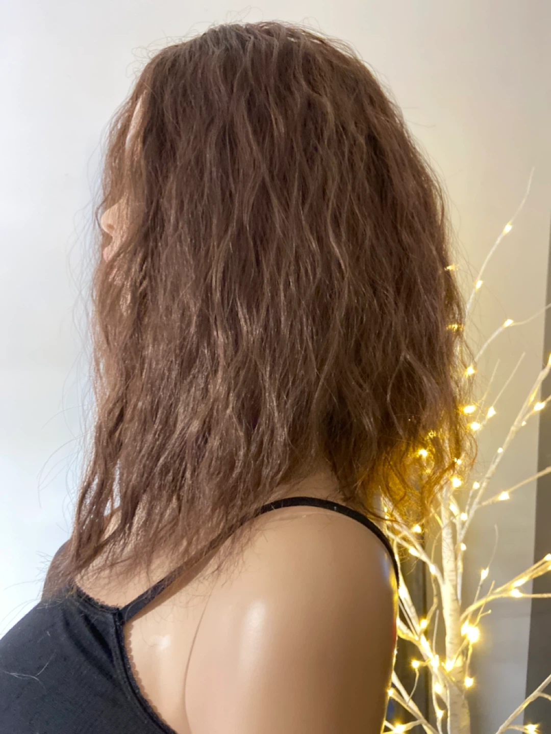 NWOT: 14” Unisex Voluminous Wavy Brown Synthetic Wig 2349 - photo 5
