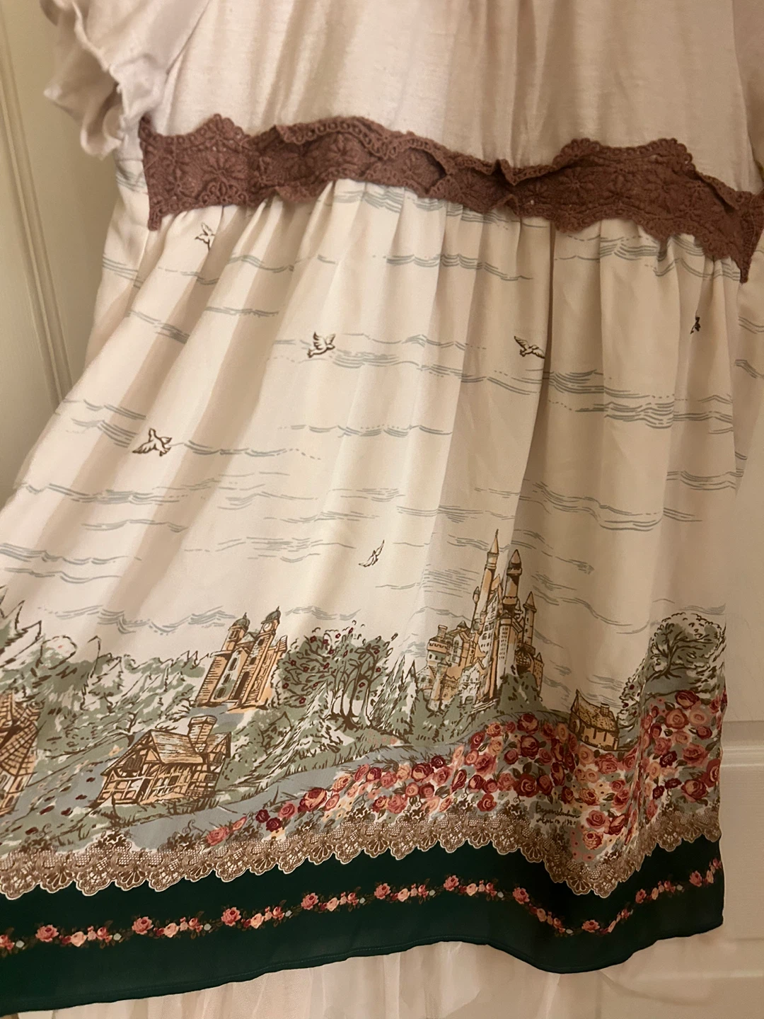 Patterned Babydoll Dress XS-S - photo 4
