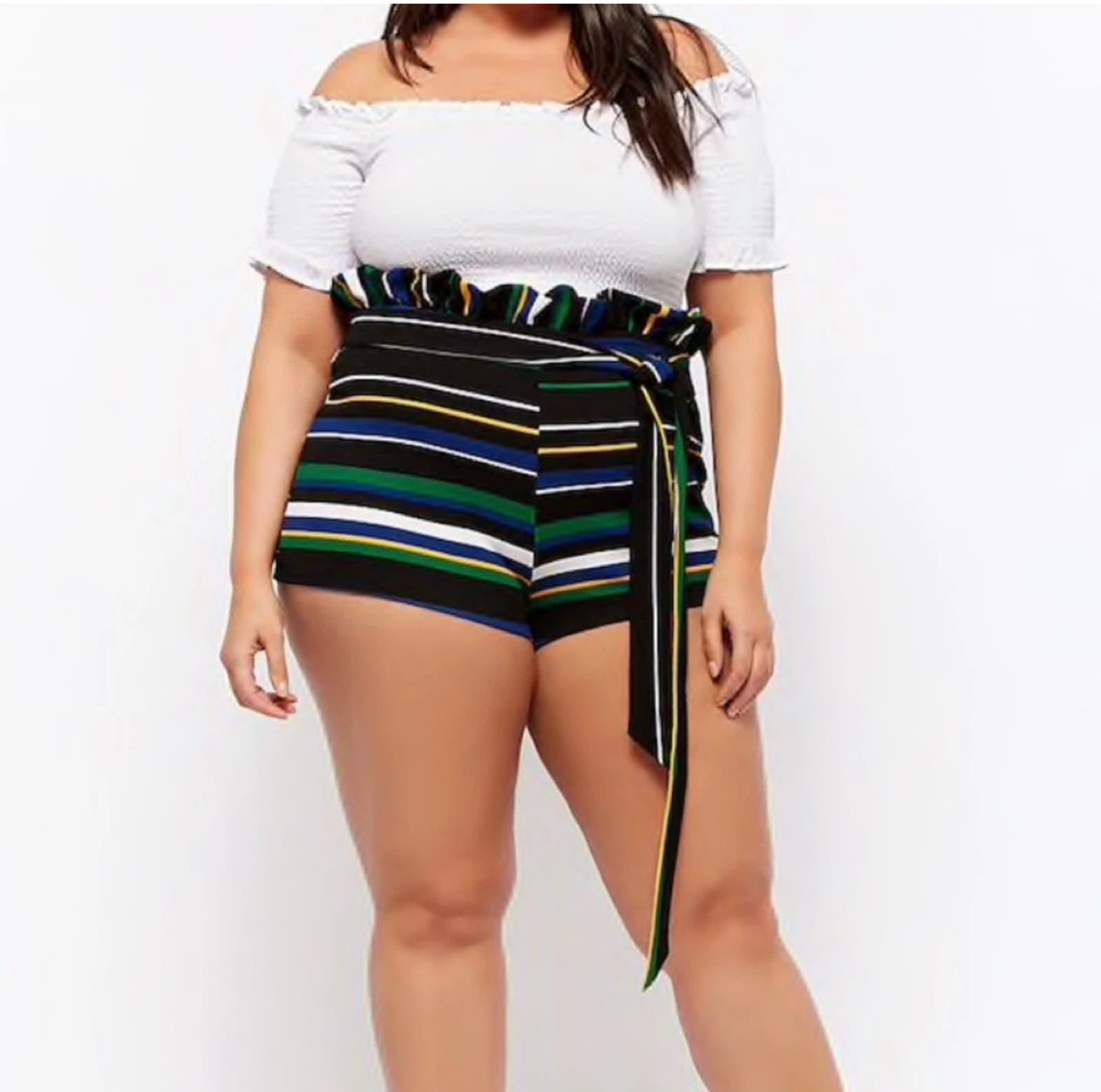 Plus size paper bag ruffle shorts so cute NWOT - photo 2