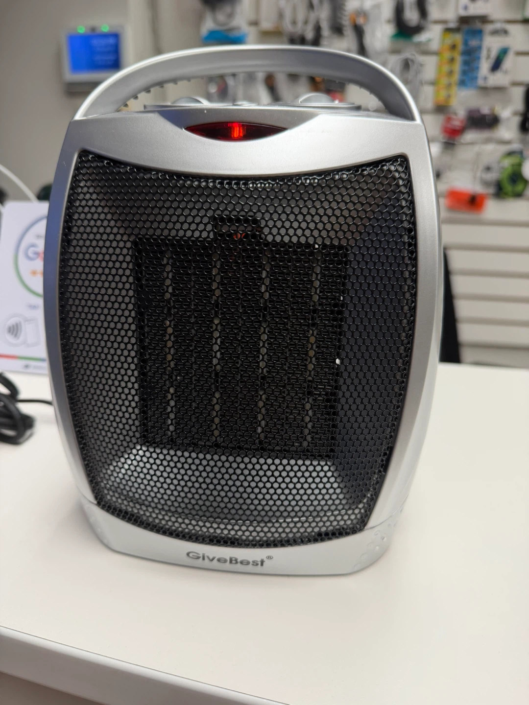 Electric Space Heater with Thermostat, 1500W/750W S - photo 3