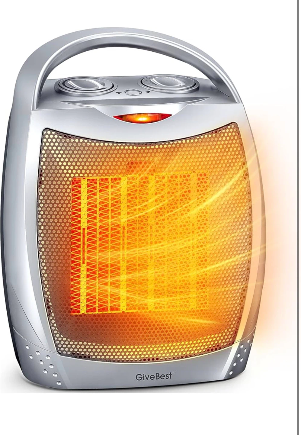 Electric Space Heater with Thermostat, 1500W/750W S - photo 4