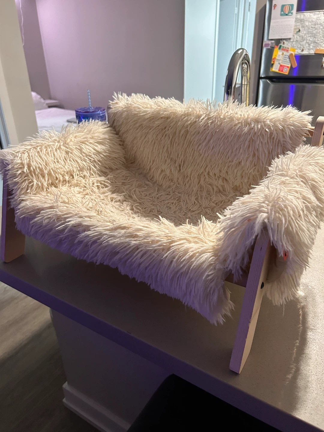 Fluffy Pet Bed - Cream Colour - photo 2