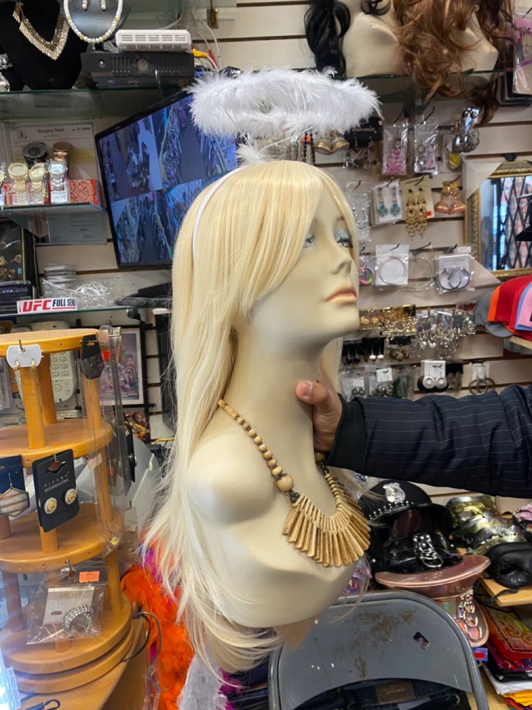 Blonde Wig with Bangs