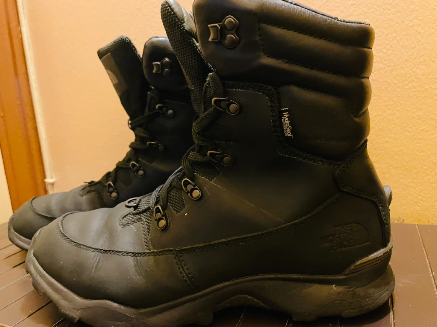 The North Face Black Leather Winter Boots
