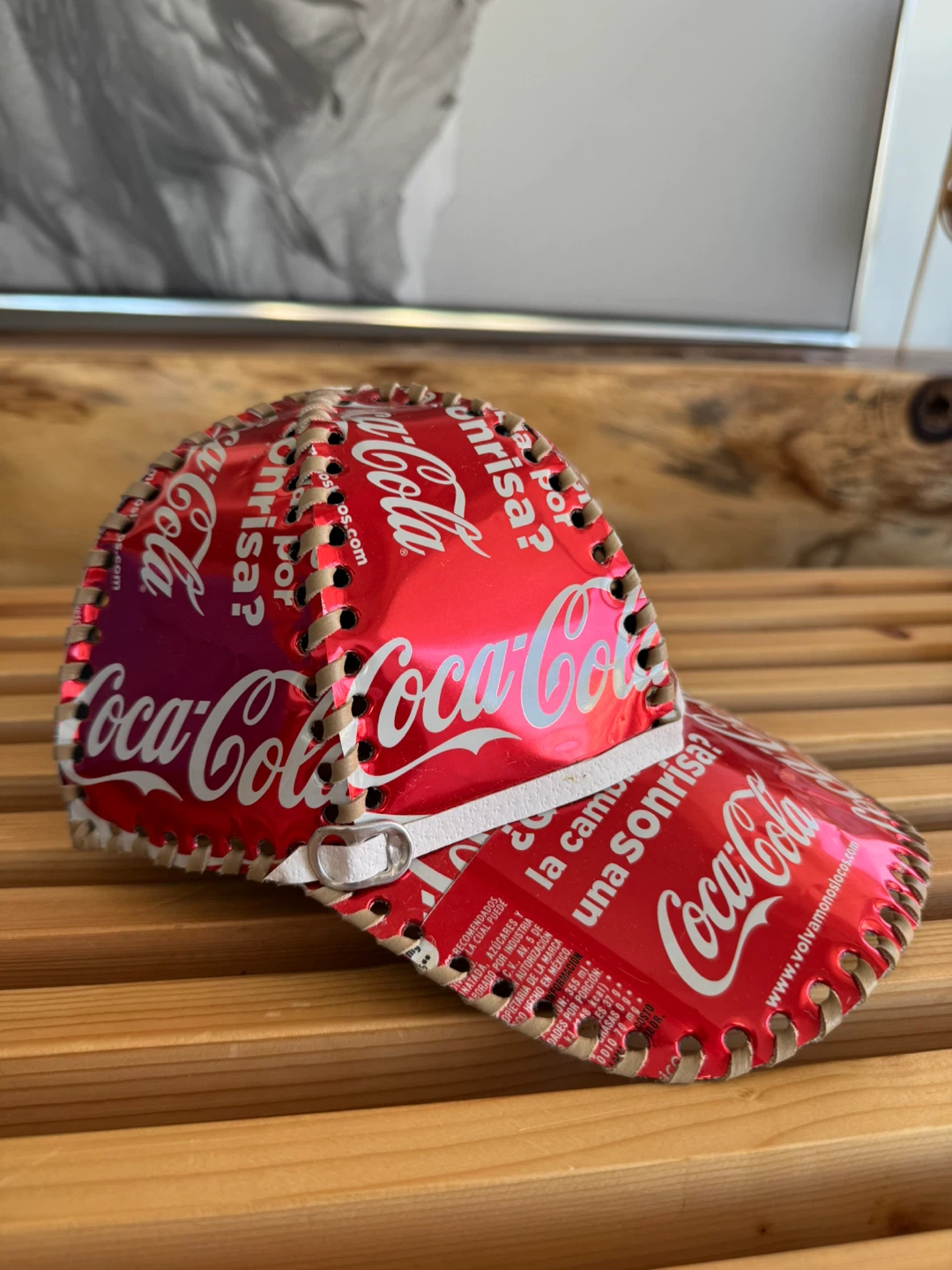 Coca-Cola Recycled Can Hat - handmade