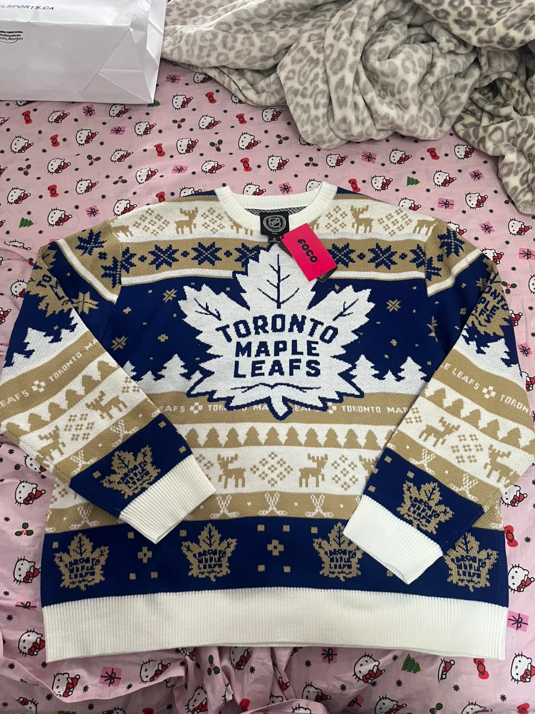 Forever Collectibles Toronto Maple Leafs Ugly Xmas Sweater M