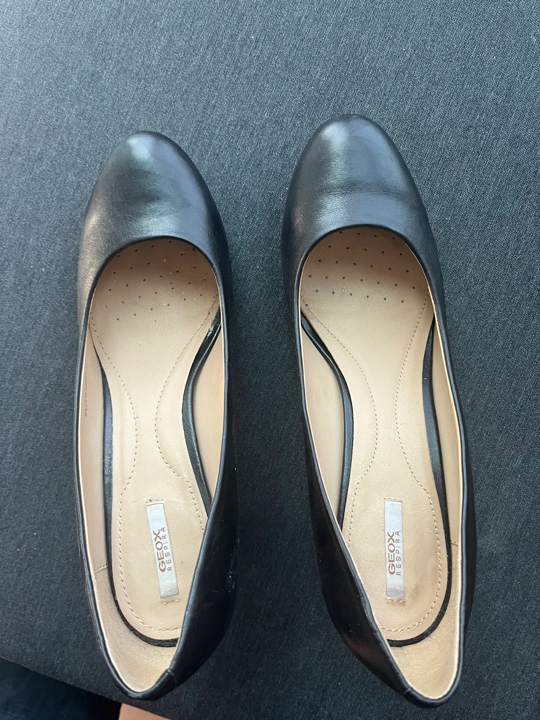 Geox Black Leather Heels - Size 8 - photo 2