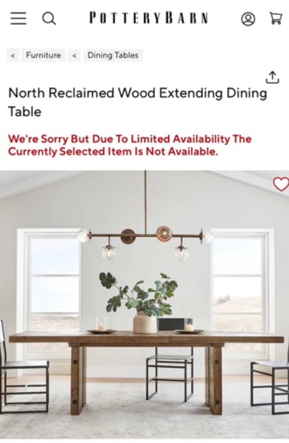 Pottery Barn North Reclaimed Wood Extending Dining Table - photo 2