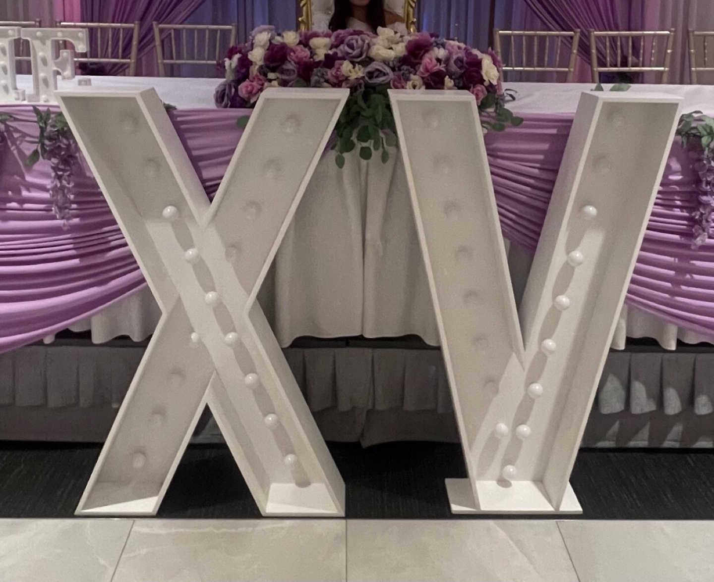XV Marquee Light Up Letters