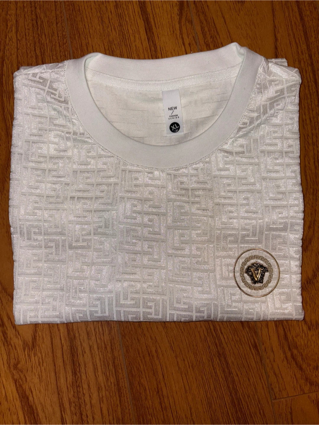 New Versace White Patterned T-Shirt - XL - photo 4