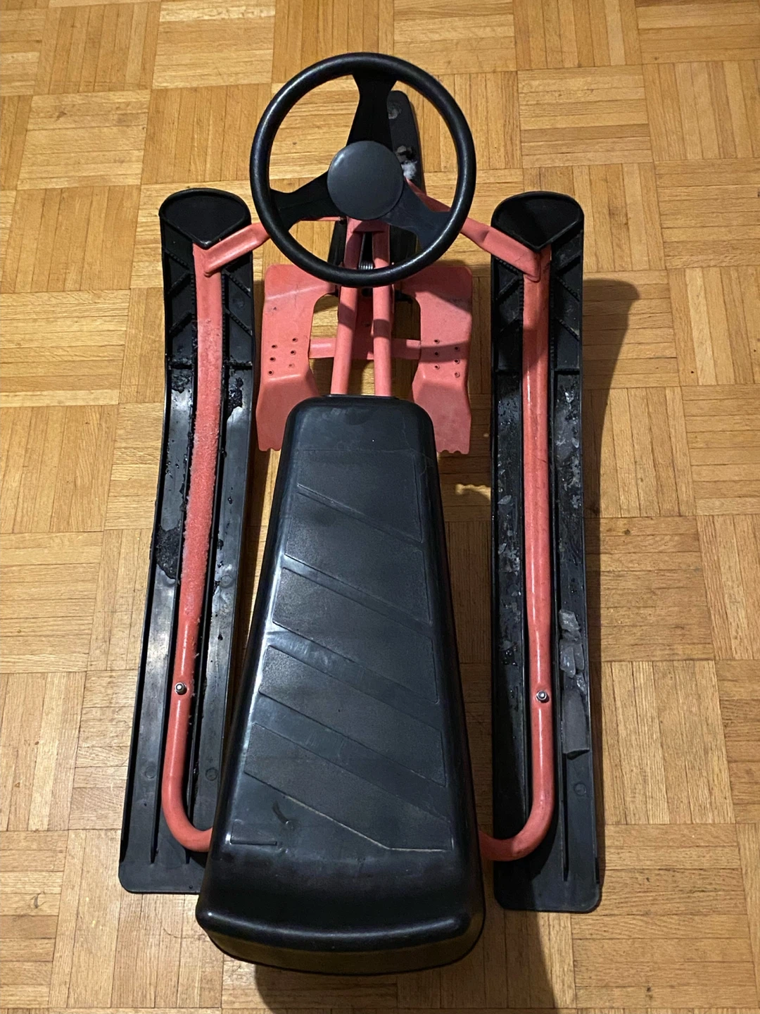 Ski Sled with Steering Wheel