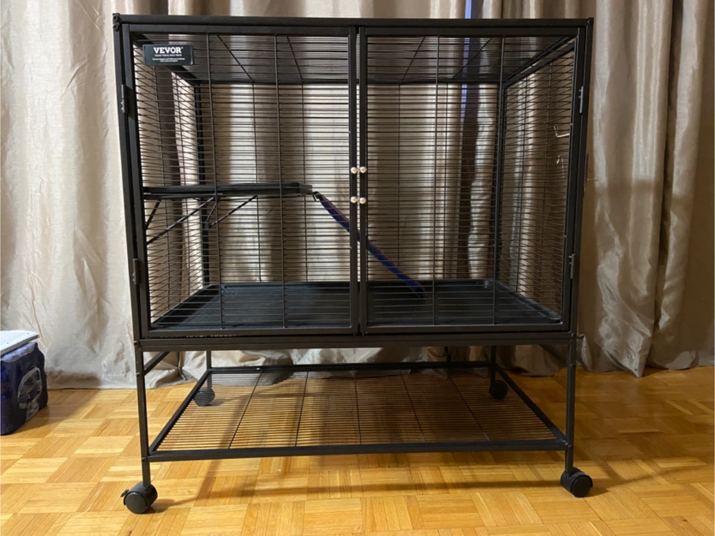 Vevor Rodent Cage with Wheels - Black