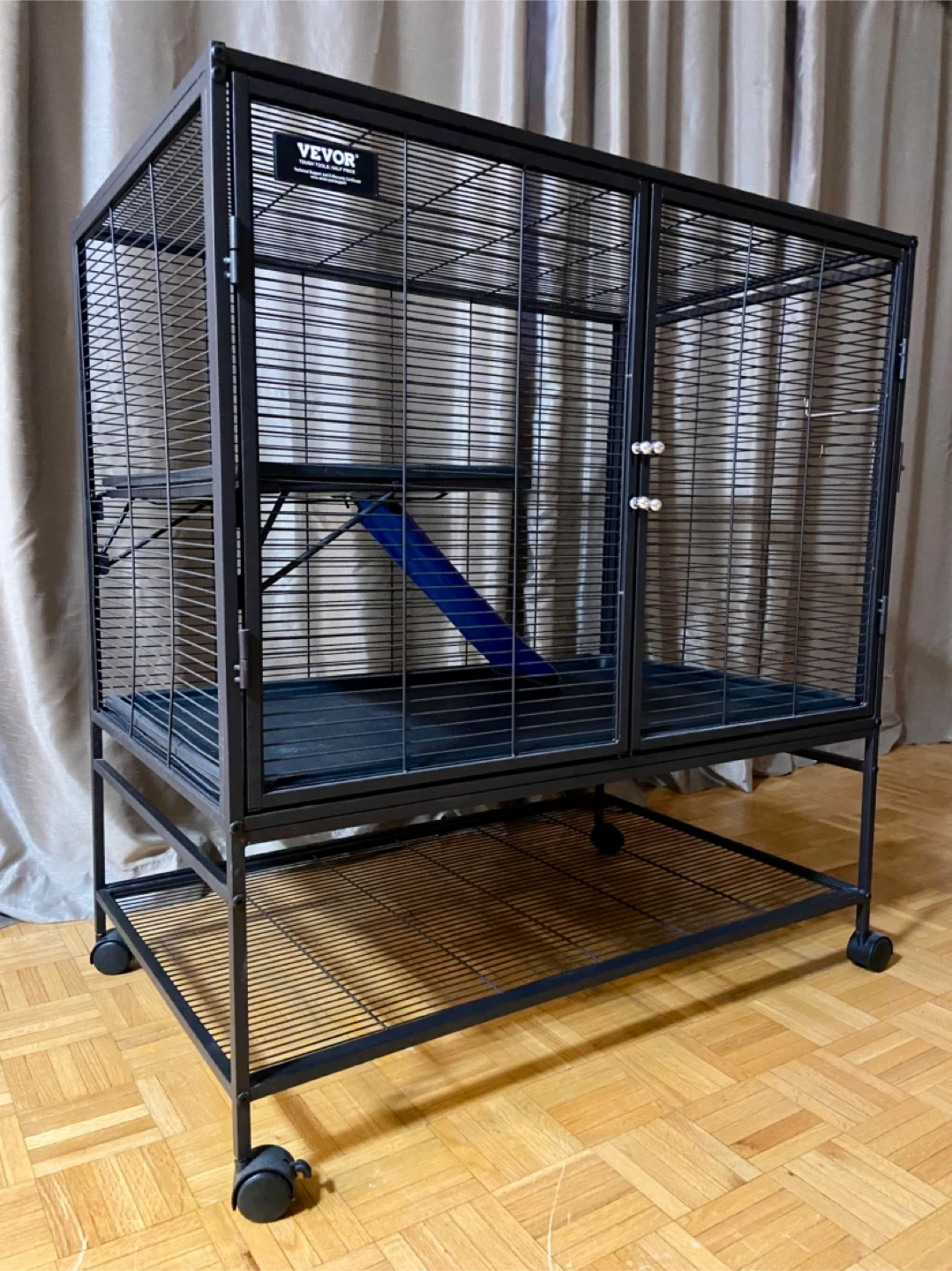 Vevor Rodent Cage with Wheels - Black - photo 2
