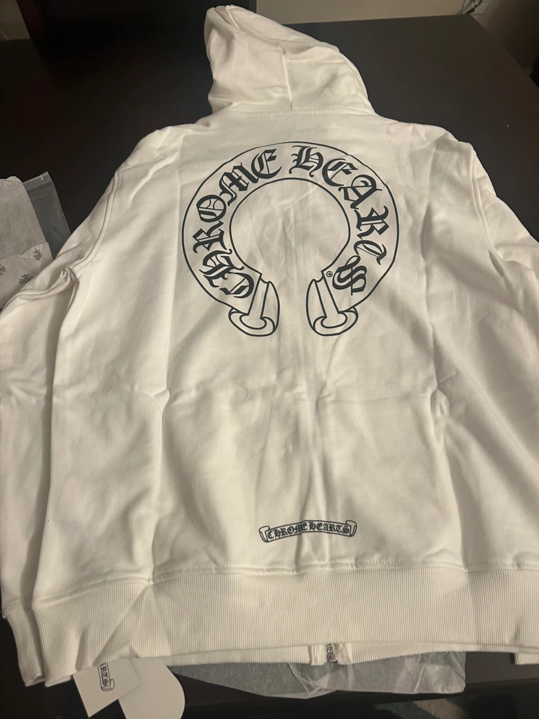 Chrome Hearts White Zip-Up Hoodie - photo 2