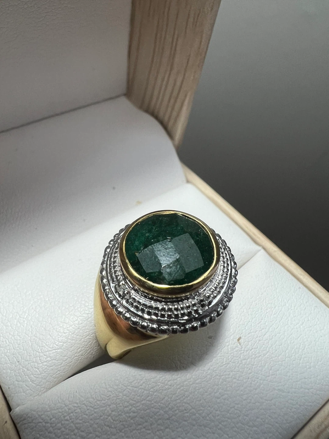 925 silver Emerald 3.5 carat ring - photo 2