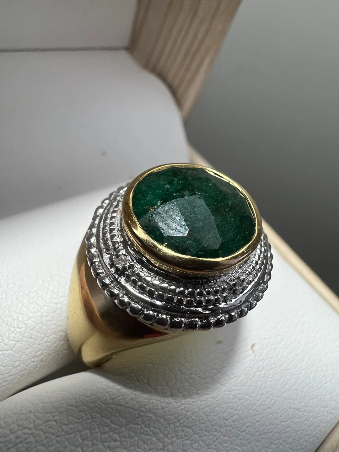 925 silver Emerald 3.5 carat ring - photo 5
