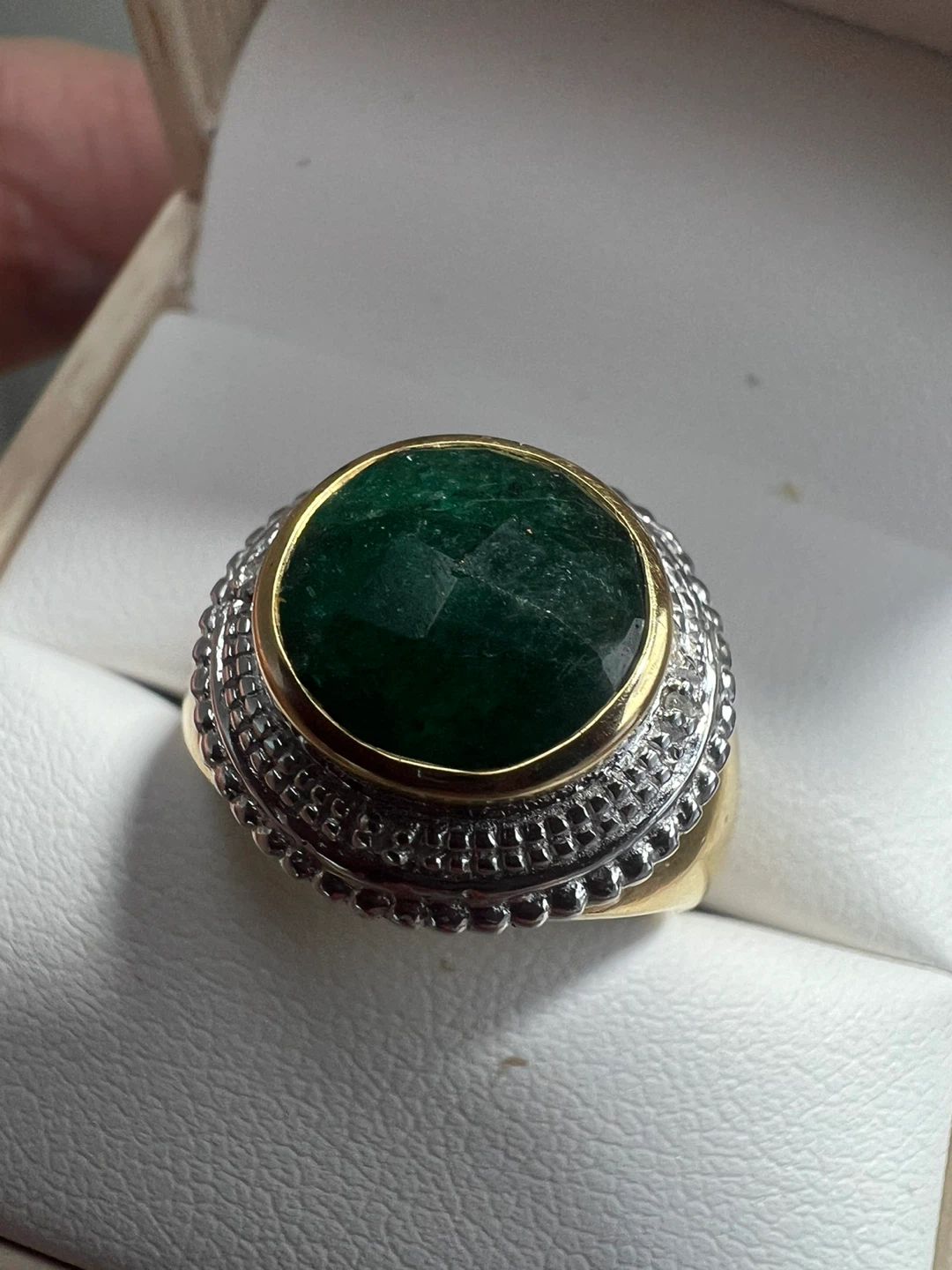 925 silver Emerald 3.5 carat ring - photo 4