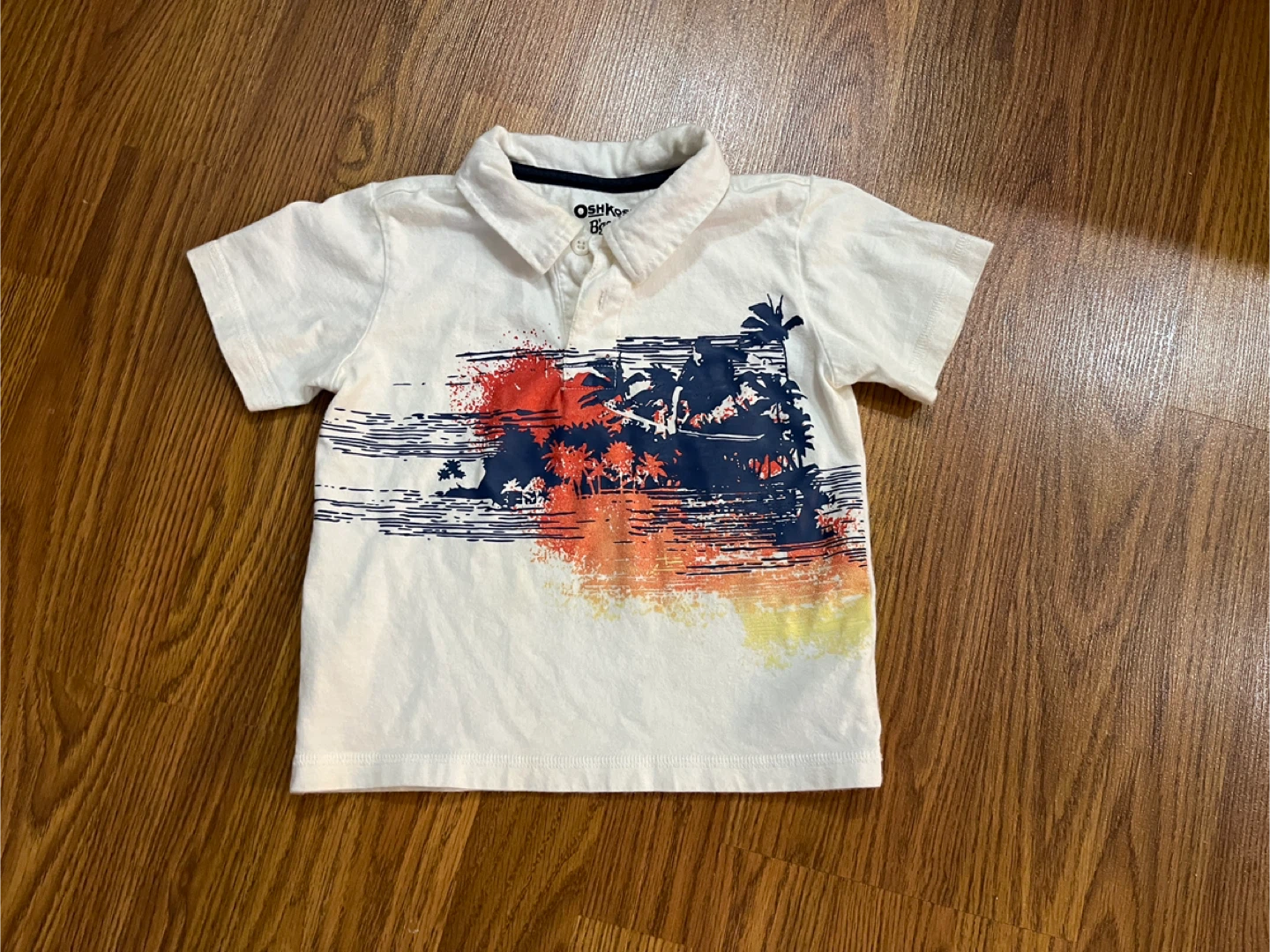 OshKosh B’gosh boys size 2 polo shirt white