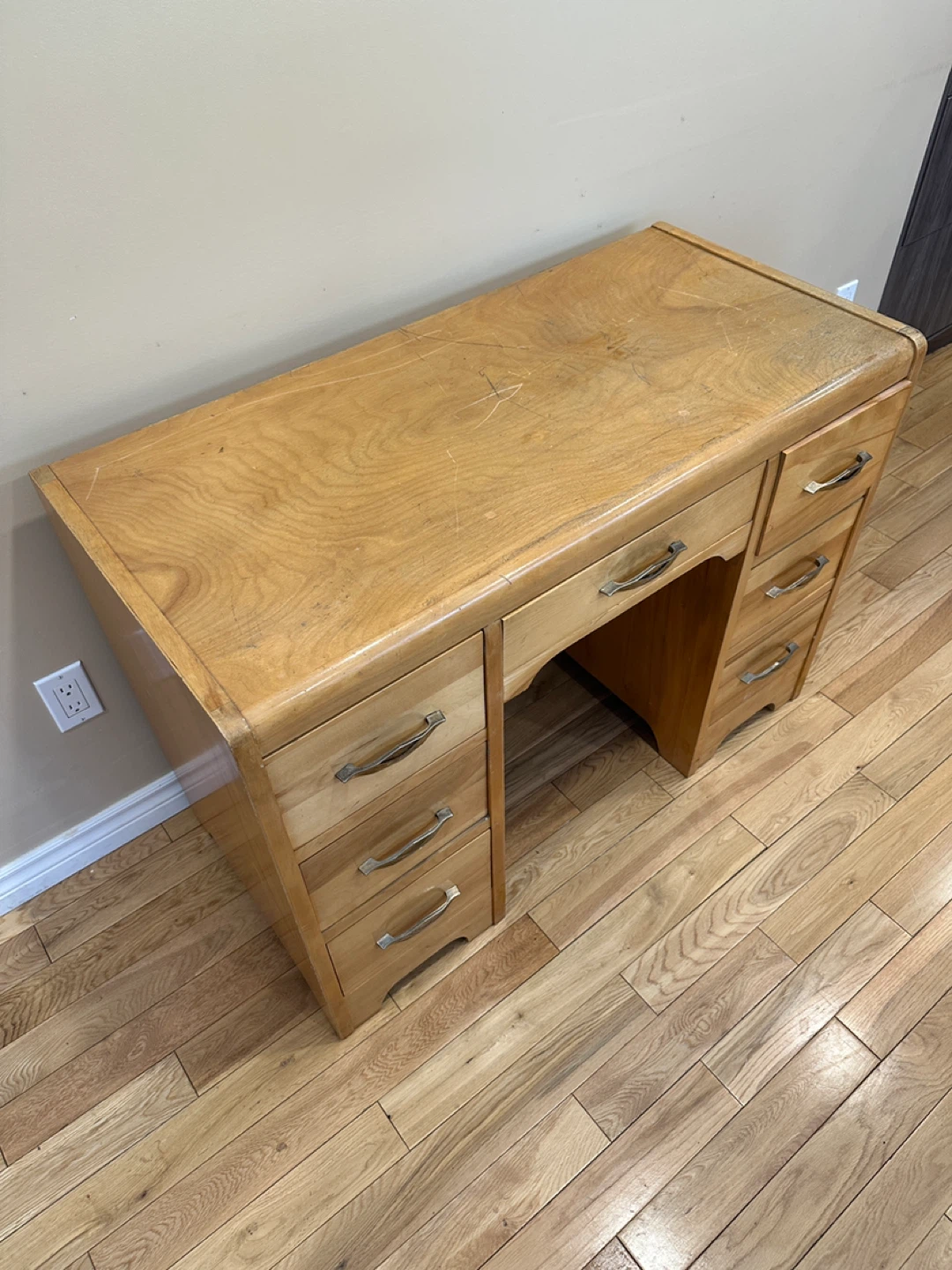 Antique Waterfall Solid Wood Desk (CAN DELIVER ) - photo 2