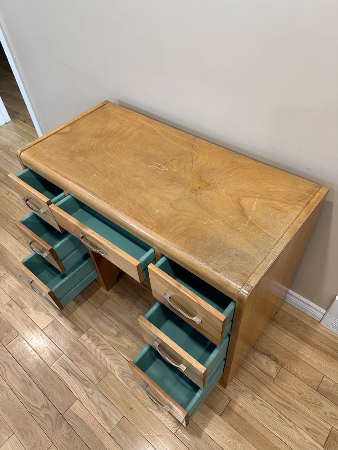 Antique Waterfall Solid Wood Desk (CAN DELIVER ) - photo 5