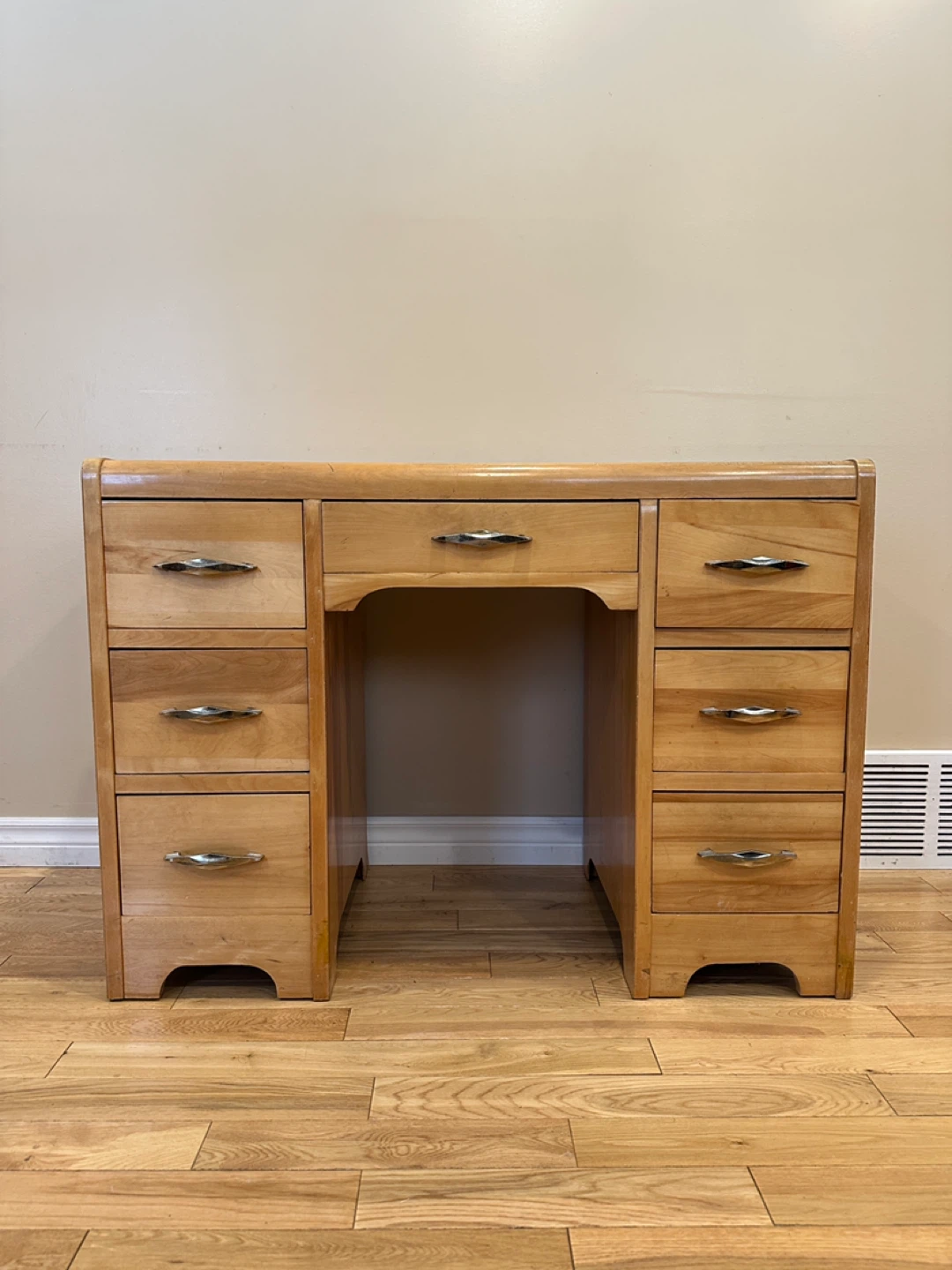 Antique Waterfall Solid Wood Desk (CAN DELIVER )
