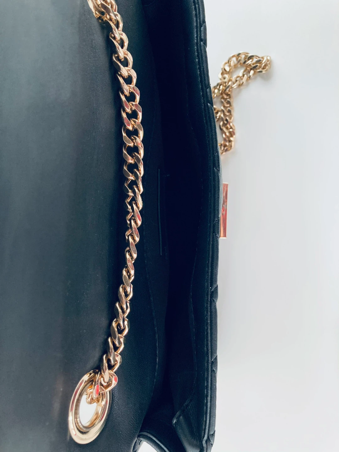 Zara Basic Black Quilted Chain Bag - photo 5